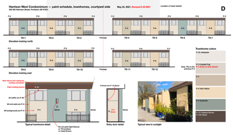 Sheet D - HW townhome courtyard elevations
Revised 8-23-2021
